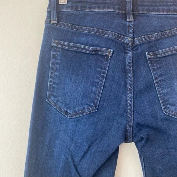 Just Black Denim Dark Wash Frayed Ankle Skinny Jeans - Picture 4 of 8